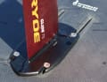 The mounting plate can also protrude over the front or rear of the box