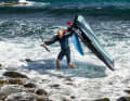 Make sure that the wing is also on the leeward side when exiting