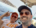 Part of the crew during the Mediterranean crossing