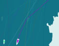 At 0.24 am, Philippe Benoiton's boat is also still on course with the other boats