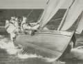Youth travelling cutter on the Elbe