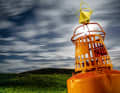 2016: Buoy T6 in Texel harbour, lying on the back of the dyke. Long exposure shot by Ulrich Schleenbecker at full moon