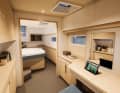 In the owner's version, the entire port hull is converted into an open cabin,...