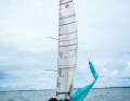 On the halyard: Only open the halyard and pull the gennaker towards you quickly with both hands when you have taken in about 90 per cent of the foot. Don't worry: the more you have, the quicker and easier it is