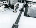 The self-tacking jib has always been part of Hanse yachts. Variable: The self-tacking device is always fitted.  An overlapping genoa is also possible