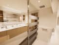 ...flows into a spacious bathroom with separate shower.