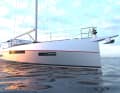 Nicolas Purnu was responsible for the macrant hull moulds and gave the blue water cruiser a fixed bowsprit. A fixed keel with keel bomb provides the righting moment.