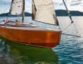 Die „Ideefix“ beim Probeschlag auf der Biggetalsperre. Der See gilt als Leichtwindrevier