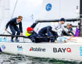 VSaW helmsman Jasper Wagner at the tiller