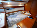 Sofa berth with widening (example: Dufour 36)