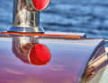 Traditional Dorade ventilators with stainless steel hoods and red interior give the beautifully renovated yacht classic features