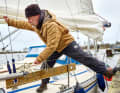 They not only protect the hull, but are also a pivot point when setting down from the jetty