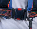 A belt buckle, like this one from Secumar, is the most comfortable to fasten and opens even with cold fingers