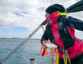 4: If the casualty is secure, throw the package with the 3 overboard. The hull dissolves and the brake parachute opens