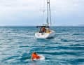 5: Now simply accelerate and the brake chute will pull the person to the ship and onto the deck in the shortest possible time