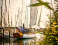 Once the sails are up and the harbour exit is in front of the bow, the most difficult part of the harbour manoeuvre is already over