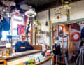 Günter Klingbeil in his natural habitat. A mixture of shop and museum