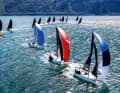 Dream spot with guaranteed wind. The Melges 24 fleet is a regular guest on Lake Garda in Italy, often with international participation