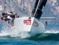 A boat with taker qualities. The Melges 24 likes wind and waves. The picture shows Peter Karrié's successful German team