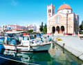 In Aegina there is a Greek Orthodox church close to the water
