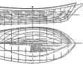 The Austernfischer had little draught and internal ballast, but was very wide and stable on course | Drawing: Yacht Archiv