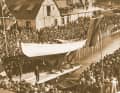 Stapellauf am 1. 4.1923 in Hard am Bodensee mit mehr als 10.000 Schaulustigen