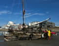 Almost a year ago, it was wrecked on the west beach of Norderney