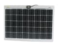 Semi-flexible module with aluminium sandwich carrier plate. It is just a few millimetres thin and was developed for on-board use