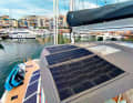 Solar modules on a catamaran