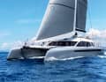Closer to nature: With the wind in your face, the flybridge is easy to steer while guests enjoy the journey behind it. The sails can be easily trimmed using the four Harken winches