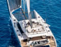 Light wind setup: With Fathead mainsail and A3, 450 square metres of North Sails laminate are in the wind and ensure high etmals