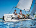 The sailors sit one behind the other in shells that can be adjusted to the heel