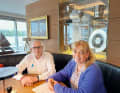 Sven Jürgensen during an interview with YACHT author Tatjana Pokorny at the NRV