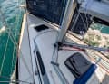 The superstructure extends relatively far forwards and rises steeply, plenty of living space below deck played just as important a role as good performance