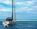 Short break: the German-flagged "Altaia" at anchor in the San Blas archipelago