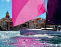 Sheer power: The gennaker measuring over 100 square metres easily accelerates the noble sled to speeds of over 10 knots