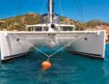 Catamarans can also be moored to Muring buoys, preferably with a hahnepot to prevent swaying