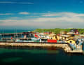 The yacht and ferry harbour offers good shelter for guests, the infrastructure is quite new