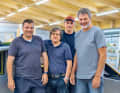 Das Team: CEO Matthias Schernikau, Designer Martin Menzner und die Bootsbaumeister Ivars Linbergs und Urs Kohler