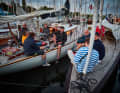 In addition to the competitive sailing, socialising was not to be neglected