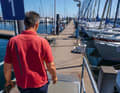Walking across the jetties is mandatory for the harbour operators