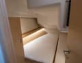 Die Achterkabine an Steuerbord ist Standard, die an Backbord optional