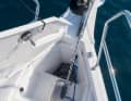 The anchor locker can still hold some accessories. The small Posis sit on deck