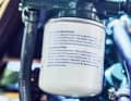 On Volvo, the hand pump for bleeding is located above the filter on the engine