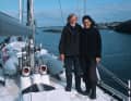 Rolf Bjelke and Deborah Shapiro on board their 40-foot steel ketch
