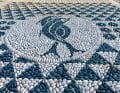 Greek cuisine is in Great floor mosaic on Syros