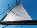 Horizontal battens hold the sail in shape, they are attached parallel to the boom