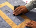 Sanding the adhesive surface around the crack removes any coatings, grease or salt. The adhesive also adheres better to a roughened surface. In this case, the surface was sanded with 220 grit. Under no circumstances should fibres be attacked