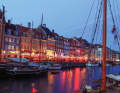 Abendstimmung im historischen Nyhavn von Kopenhagen. Hierher wollen viele Crews