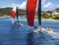 Karibisches Finish der zweiten Wettfahrt für die Swan 58 „WaveWalker“ und die R/P 42 „Rikki“ vor dem Scrub Island Resort